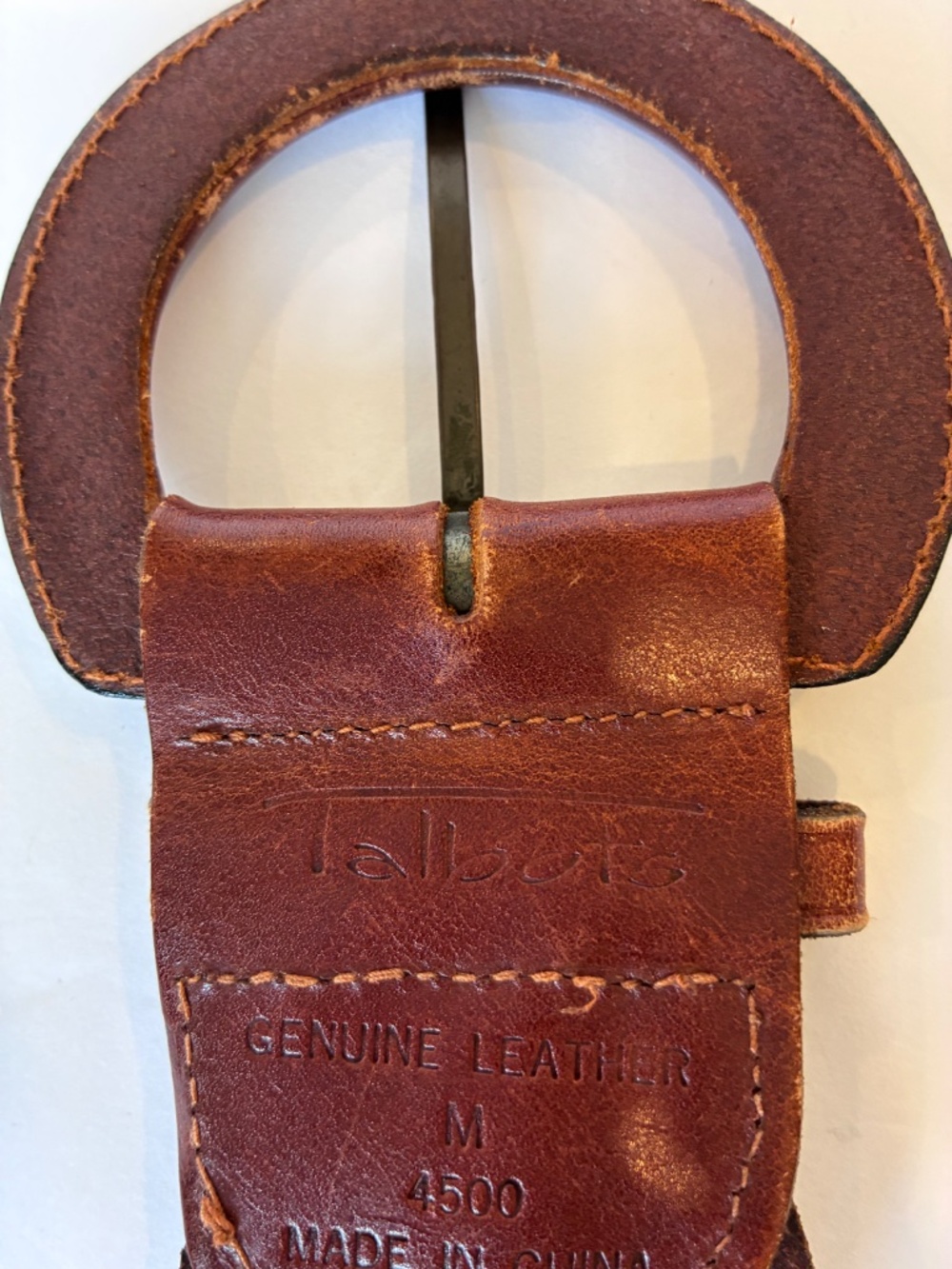 Talbots Genuine Leather Braided Woven Belt Brown Women’s Medium Boho Western - Picture 2 of 11
